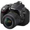 NIKON - D5300 Kit Nero 18-55 VR II sensore CMOS da 24.2 Mpx Display 3'' Filmati in Full HD Wi-Fi GPS colore Nero