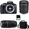 CANON - EOS 1300D + 18-135 f3.5-5.6 IS STM + EF 75-300mm f / 4.0-5.6 III + Sac + Carte SD 4Go