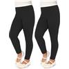 Merry Style Leggings Lunghi Bambina e Ragazza MS10-130 (Nero/Nero (2Pack), 158 cm)