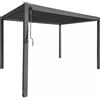 VivaGarden Gazebo Pergola da Esterno Giardino in Alluminio con Copertura a Doppia Lamella Orientabili 3 x 3 x 2,4 h mt colore Grigio - GA802136-DGRE