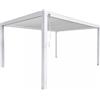 VivaGarden Gazebo Pergola da Esterno Giardino in Alluminio con Copertura a Doppia Lamella Orientabili 3 x 4 x 2,4 h mt colore Bianco - GA802137-BIAN