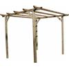 DecHome Pergola da Giardino in legno di Pino Cm 300x300x250 colore Naturale - PIBD02455