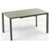 Amicasa Tavolo da Giardino Rettangolare Allungabile in Alluminio 140-180x80x75h cm colore Verde - LY AT 306VO