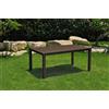 KETER Tavolo da Giardino Rettangolare in Resina effetto Rattan 160x94x74h cm colore Marrone - Melody 160 Brown