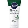 NIVEA MEN Sensitive Pro Crema idratante ultra calmante (75ml), crema idratante viso arricchita con olio di semi di canapa e vitamina E per ridurre lo stress