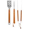 RUECAB I LOVE BBQ - Set di utensili per barbecue - Set di 3 utensili in acciaio inox per griglia/piastra - Composizione: 1 frusta, 1 spatola, 1 pinza - Lunghezza: 40 cm - Maniche in legno di acacia