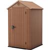 Keter Casetta da Giardino Darwin 4x4, Marrone, 125,8 X 117 X 205 h