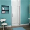 AICA Box Doccia Per Nicchia Porta Battente Vetro 6 mm Temperato Trasparente Anticalcare Telaio Cromo Lucido 70x187 cm