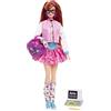 Barbie Rewind '80s Edition Doll, Schoolin' Around, Wearing Dress & Accessories, with Crimped Red Hair, Gift for Collectors