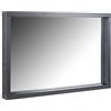 Composad | Specchio della Linea SEGNO con Cornice in Legno, Specchio Bagno, Ingresso e Soggiorno, Specchio Moderno, (LxAxP) 88,10x58,40x8,20 cm, Colore Grigio Tadao, Made in Italy