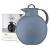 alfi KUGEL 0,94 l, vintage indigo, caraffa termica in plastica con inserto in vetro temperato igienico, pezzo di design, caraffa thermos sferica, caraffa da caffè, caraffa da tè, senza BPA