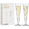 RITZENHOFF 6261001 Bicchiere da champagne 200 ml - Serie Goldnacht Duett - 2 pezzi con oro vero - Made in Germany