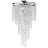 ONLI 4892/SG Lampadario/Plafoniera da Soffitto Cascata di Cristalli e Montatura in Metallo, Cromato