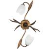 Onli 4240/PL2 Applique/Lampada da Parete, Marrone e bianco, 2 luci