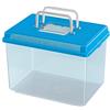 Ferplast Acquario in plastica per pesci GEO LARGE Vasca acquario 6 L Contenitore per piccoli animali terrario insetti tartarughe, Maniglia per facile trasporto, 30 x 20 x h 20,3 cm Blu