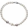 MAYUMI Bracciale di perle piena perlagione e oro bianco
