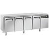 Tavolo Refrigerato Professionale 4 Porte con Piano Profondità 70 cm, -2°/+8°C, in Acciaio Inox AISI 304 - Classe D