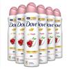 Dove, Go Fresh Deodorante Spray Melograno, con 1/4 Crema Idratante, Antitraspirante, Senza Alcool, Pelle Asciutta Fino a 48 Ore, Profumazione al Melograno, Deodorante Uomo e Donna, 6 Pezzi da 150 ml