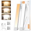 SUWIN Luce Led Sottopensile con Sensore di Movimento, Luci LED Cucina Armadio Luminosità Regolabile, Magnetica Ricaricabile Sottopensile per Cucina Scale Soggiorno Camere da Letto