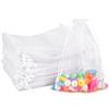 YFZYT Sacchetti Organza 17x23 cm Grandi, 100pz Sacchetti Regalo Bianchi per Bomboniere, Festa della Mamma, Comunione, Battesimo, Cresima, Matrimoni