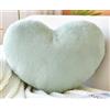 ODIWEN Cuscino decorativo Forma Di Cuore, Cuscino Decorativo per la Camera dei Bambini, Cuscino a Forma di Cuore, Cuscino in Peluche per Divano (Verde Chiaro)