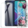 SCXKJL Custodia per Wiko Y82 (6.10 Pollice) Cover Trasparente + [2 Pezzi] Pellicola Vetro Temperato, Morbido Silicone Custodie Protettivo TPU Gel Cover Protezione Case - CX21