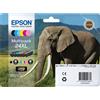 EPSON MULTIPACK 6 CARTUCCE ORIGINALI EPSON T2438 XL ALTA CAPACITÀ SERIE ELEFANTE - EPSON - C13T24384011