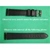 Bracciale In Vera Pelle Di Vitello Box Cucito Liscio Nero Opaco 18 Mm