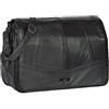 House Of Leather Borsa a tracolla grande da donna, in vera pelle, HOL975 nero