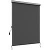 SONGMICS Tenda da Sole Verticale, Estensibile, 2.5 x 1.4 m, L x P, Tenda da Sole Verticale per Terrazza e Balcone con Cassonetto, Protezione dal Sole e dal Vento, Schermo Privacy, Grigio GSA145GY