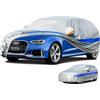 Holthly Telo Copriauto da Esterno, 10 Strati, Copri Auto Felpato 100% Impermeabile, Copertura Antipolvere AntiGraffio, Adatta per Hatchback Audi A3 Sportback,Peugeot 308, VW Golf, ECC 2L