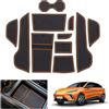 GAFAT MG 4 EV MG4 Elettrica 2025 2024-2022 Tappetini Antiscivolo, MG 4 2023 Tappetino in Gomma Antiscivolo per Console Centrale, Contenitori, Cuciture de Porta, Accessori MG4 (Arancia)