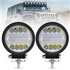 Dinfu 72W Faro da Lavoro Round Offroad Flood lumière riflettore faro da lavoro leggero faro fendinebbia a LED luce di marcia diurna per 4x4 SUV ATV J-eep