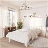 TREISL Struttura Letto in Legno di Pino Massello 90x190 cm bianco, Struttura Letto Giroletto Singolo Moderno