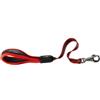 Ferplast Guinzaglio per cani corto in nylon ERGOCOMFORT, Impugnatura Ergonomica, Soffice imbottitura, Lunghezza 55 cm x 2,5 cm, Rosso