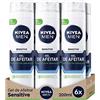 NIVEA MEN Sensitive Gel da barba (6 x 200 ml) per pelli sensibili, gel viso con tecnologia Ultra Glide per una rasatura senza irritazioni