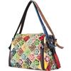 Segater Borsa a tracolla da donna con fiori colorati 3D in pelle multicolore lucida impiombata borsa a tracolla natalizia, Multicolore Fiore, Taglia unica
