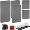 EXIN DEHCEN 5 Pezzi Vassoio Pietra Assorbente, Pietra Diatomite, Deumidificazione Vassoio Assorbi Acqua, Decompone Gli Odori Sottobicchieri Di Diatomite per Bagno, Hotel, Grigio, Rettangolare+Quadrato