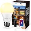 Lepro Lampadina LED E27 Intelligente, 9W=60W, Lampadina WiFi Bianco Caldo 2700K Luminosità Dimmerabile, Lampadine Smart Compatibile con Alexa e Google Assistant, Controllo da App Smartphone, 2.4GHz