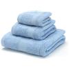 Boncasa - Set di asciugamani, 100% cotone pettinato (non rigenerato), filatura ad anello, 450 g/m3, morbidi al tatto (azzurro, set da 3 pezzi)