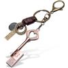 BORLTER CLAMP Chiavetta USB da 16 GB con portachiavi, forma di cuore in metallo retrò, chiavetta per regali, regalo di laurea 2024