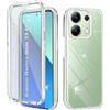 Yutwo Cover per Redmi Note 13 4G (Non per Redmi Note 13 5G) Antiurto Custodia 360 Gradi con Protezione dello Schermo Integrata Rugged Full Body Protettivo Case Trasparente Cover per Redmi Note 13 4G, Clear