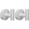 YUET 2 Pezzi Ganci Portasciugamani in SUS 304 Acciaio Inox Gancio Appendiabiti da Parete Con Accessori a vite per Cucina e Bagno Asciugamani Muro Accappatoio (Bianco)