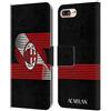 Head Case Designs Licenza Ufficiale AC Milan Diagonale Modelli Cresta Custodia Cover in Pelle a Portagoglio Compatibile con Apple iPhone 7 Plus/iPhone 8 Plus