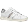 Geox D Jaysen E, Scarpe da Ginnastica Donna, White/Silver, 41 EU