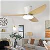 Dceinz Grande Ventilatore da Soffitto con Luce Soggiorno Dimmerabile Telecomando LED Lampadario Ventilatore Reversibile Silenzioso Dc Plafoniera Con Ventilatore 6 Velocità Intelligente Moderno