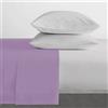 Home Tresor - Lenzuolo Sopra Una Piazza e Mezza cm. 180x300, Lenzuola letto Piazza e Mezza Piano in Cotone, 57 Fili al cm2, Made in Italy, 22 Colori, Tinta Unita (Lilla)