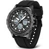 PINIDOUS Orologio Uomo Sportivo Militare Impermeabile Analogico Digitale in Acciaio Inossidabile con Sveglia, Cronometro, LED, Suoneria Oraria e Multifunzione