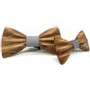 HZQIFEI Set di papillon padre-figlio, 2 pezzi, papillon in legno, da uomo, bambino, regolabile, per feste, matrimoni, cerimonie, Stile#05, Ensemble de 2 pièces