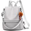 KurKur Zaino da donna in pelle PU antifurto casual borsa a tracolla borse alla moda, 1-7 A-grigio, M